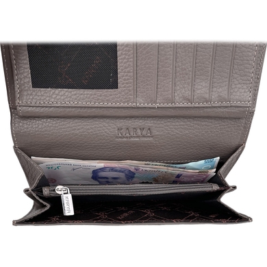 Жіночий гаманець Karya з натуральної шкіри KR1184-51 кольору таупе