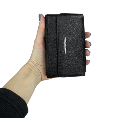 УЦІНКА-Середній шкіряний гаманець Eminsa із зернистої шкіри ES2157-18-1 чорний