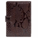 Кожаная обложка на автодокументы и паспорт Karya 443-015 темно-коричневая, Темно-коричневый