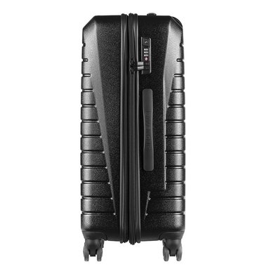 Чемодан из поликарбоната/ABS пластика на 4-х колесах Wenger Ryse 610146 черный (средний)