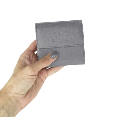 Малий гаманець на кнопці з натуральної шкіри Tony Bellucci 893-1031 сірого кольору