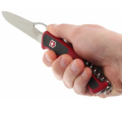 Большой складной нож Victorinox Ranger Grip 61 One Hand 0.9553.MC (Красный с черным)