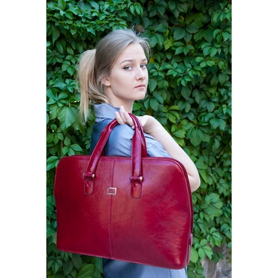 Деловая женская сумка Tony Perotti Italico 8149 красная, Красный