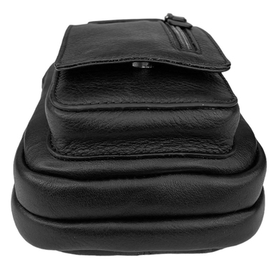 Кожаная поясная сумка Tony Bellucci с петелькой на ремень TB5254-1 черного цвета, Черный