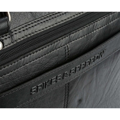 Мужская сумка-портфель из натуральной кожи Spikes & Sparrow Bronco 294S15100 Black