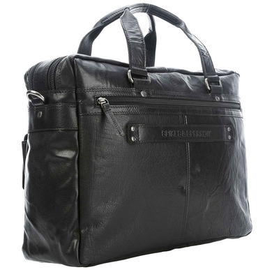 Чоловіча сумка-портфель з натуральної шкіри Spikes & Sparrow Bronco 294S15100 Black