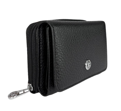 Шкіряний малий гаманець Tergan із зернистої шкіри TG5798 чорного кольору