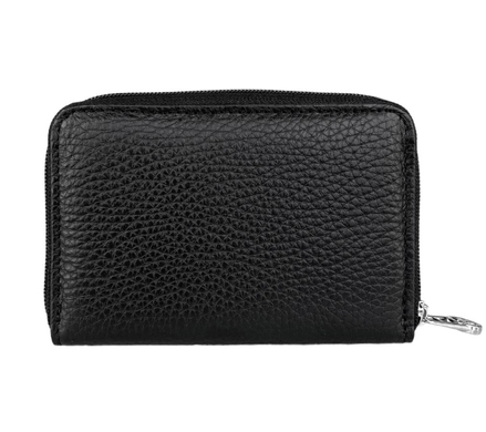 Кожаный малый кошелек Tergan из зернистой кожи TG5798 черного цвета