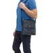 Мужская сумка The Bond из натуральной телячьей кожи 1130-49 темно-синего цвета