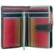 Жіночий гаманець з натуральної шкіри з RFID Visconti Rainbow Fiji RB51 Black/Rhumba