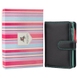 Жіночий гаманець з натуральної шкіри з RFID Visconti Rainbow Fiji RB51 Black/Rhumba