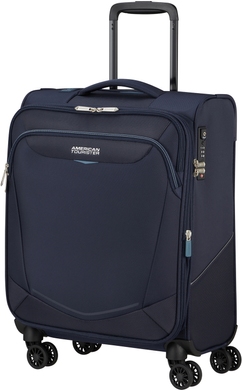 Чемодан American Tourister Summerride  текстильный на 4-х колесах ME7*004;41 Navy (малый)