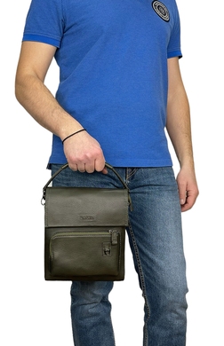Чоловіча сумка Karya під клапаном KR0274-552 зеленого кольору
