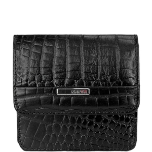 Малий гаманець Karya з натуральної шкіри 1106-502-2 чорного кольору