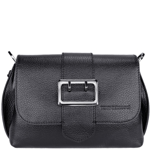 Жіноча шкіряна сумка Tony Bellucci з широким ременем TB0526-281 чорного кольору, Чорний