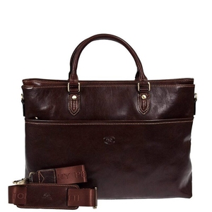 Ділова жіноча сумка Tony Perotti Italico 7615-40 темно-коричнева, Темно-коричневий