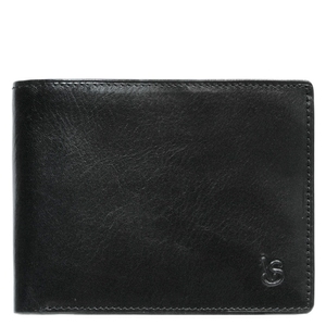 Мужское горизонтальное портмоне из натуральной кожи Tony Perotti Viasorte 537 nero (черный), Черный