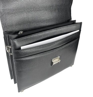 Мужской кожаный портфель Bond NON на два отдела BN1283-281 черный