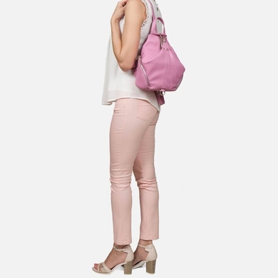 Жіночий рюкзак з натуральної м'якої шкіри Mattioli 089-18C рожевий