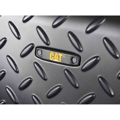Чемодан из ABS пластика на 4-х колесах CAT Industrial Plate 83685 (средний) с расширением, CAT-InPlate-Черный-01