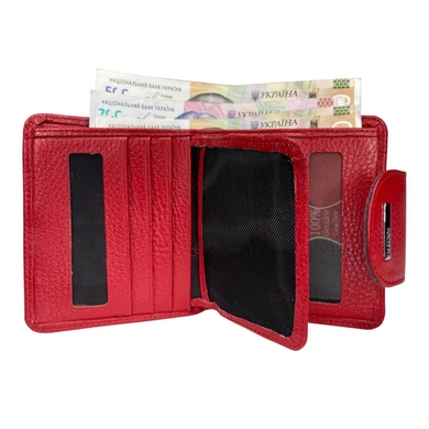 Жіночий гаманець з натуральної шкіри Karya 2007-46 червоного кольору