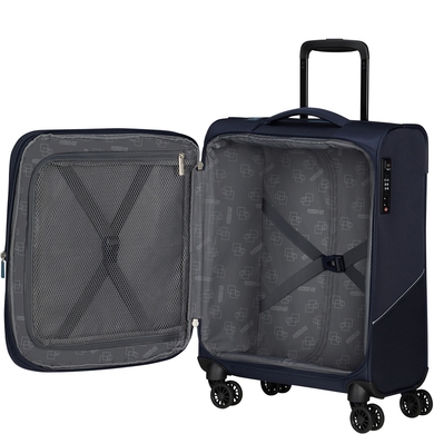 Чемодан American Tourister Summerride  текстильный на 4-х колесах ME7*004;41 Navy (малый)