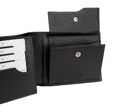 Кожаное портмоне Tergan с откидным карманом TG1469 коричневого цвета, Коричневый