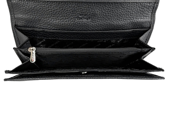 Шкіряний гаманець Eminsa на магнітах ES2188-18-1 чорного кольору