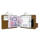 Кожаное портмоне-кредитница с зажимом для денег Karya 0044-61 рыжего цвета, Рыжий
