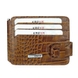 Шкіряне портмоне-кредитниця із затиском для грошей Karya 0044-61 рудого кольору, Рудий