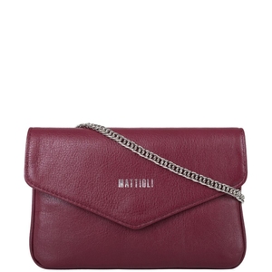 Женская кожаная сумка Mattioli 094-18C бордовая, Бордовый