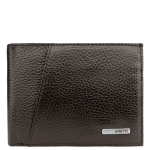 Кожаное портмоне Karya с наружным карманом KR1-0416-39 темно-коричневое, Темно-коричневый
