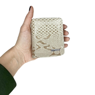 Невеликий жіночий гаманець з натуральної шкіри Karya 2012-011 бежево-кавовий