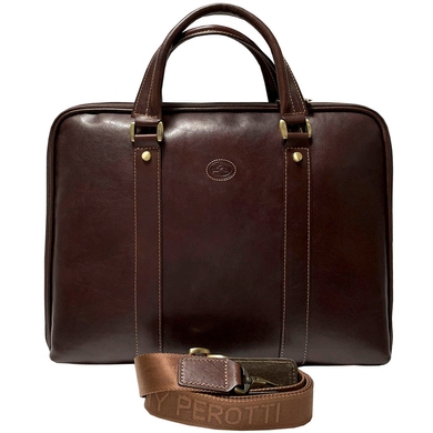 Чоловіча сумка-портфель з натуральної шкіри Tony Perotti Italico 9738-37 moro (коричневий)