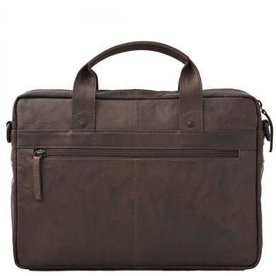 Чоловіча сумка-портфель з натуральної шкіри Spikes & Sparrow Bronco 4154401 Dark Brown