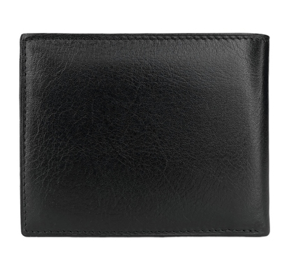 Шкіряне портмоне Tergan з відкидною кишенею TG1254 чорного кольору, Чорний