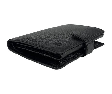 Шкіряне портмоне Eminsa з відкидними кишенями ES1100-18-1 чорного кольору, Чорний
