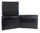 Шкіряне портмоне Tergan з відкидною кишенею TG1254 чорного кольору, Чорний