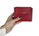 Шкіряний жіночий гаманець Karya на магніті KR1206-46/45 червоний з чорним