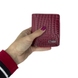 Малий гаманець з натуральної шкіри Karya 2012-507-3 темно-малиновий