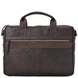 Мужская сумка-портфель из натуральной кожи Spikes & Sparrow Bronco 4154401 Dark Brown