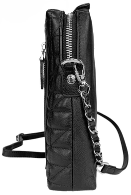 Жіноча вертикальна сумка Karya з натуральної шкіри KR2310-45 чорного кольору, Чорний