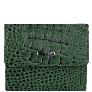 Жіночий гаманець Karya з натуральної шкіри KR1-1065-546 чорно-зеленого кольору