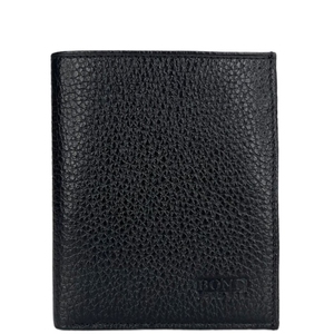 Невелике портмоне з натуральної шкіри Bond NON 533-281 чорного кольору, Чорний