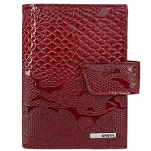 Шкіряна обкладинка Karya на автодокументи та паспорт KR448-019 червоного кольору, Червоний