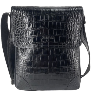 Кожаная мужская сумка под клапаном с расширением Karya 0721-53 черного цвета