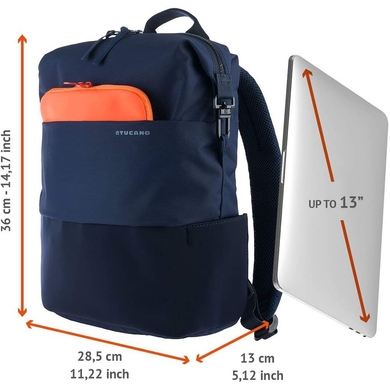 Рюкзак з відділенням для ноутбука до 13" Tucano Modo Backpack MBP Small BMDOKS-B синій