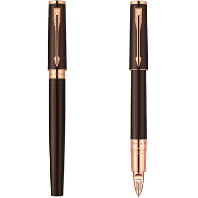 Ручка 5-й пишущий узел Parker Ingenuity Slim Brown Rubber PGT RF 90 552K Коричневый/Розовое золото