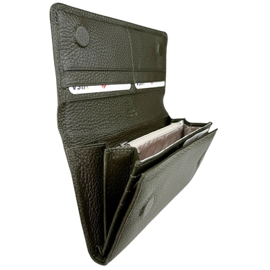 Кожаный кошелек Eminsa на магнитах ES2188-37-36 темно-оливкового цвета