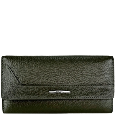 Кожаный кошелек Eminsa на магнитах ES2188-37-36 темно-оливкового цвета